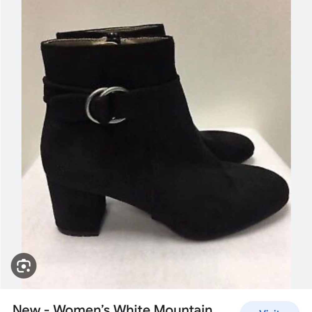 White mountain Black suede boots 6.5 BRAND NEW